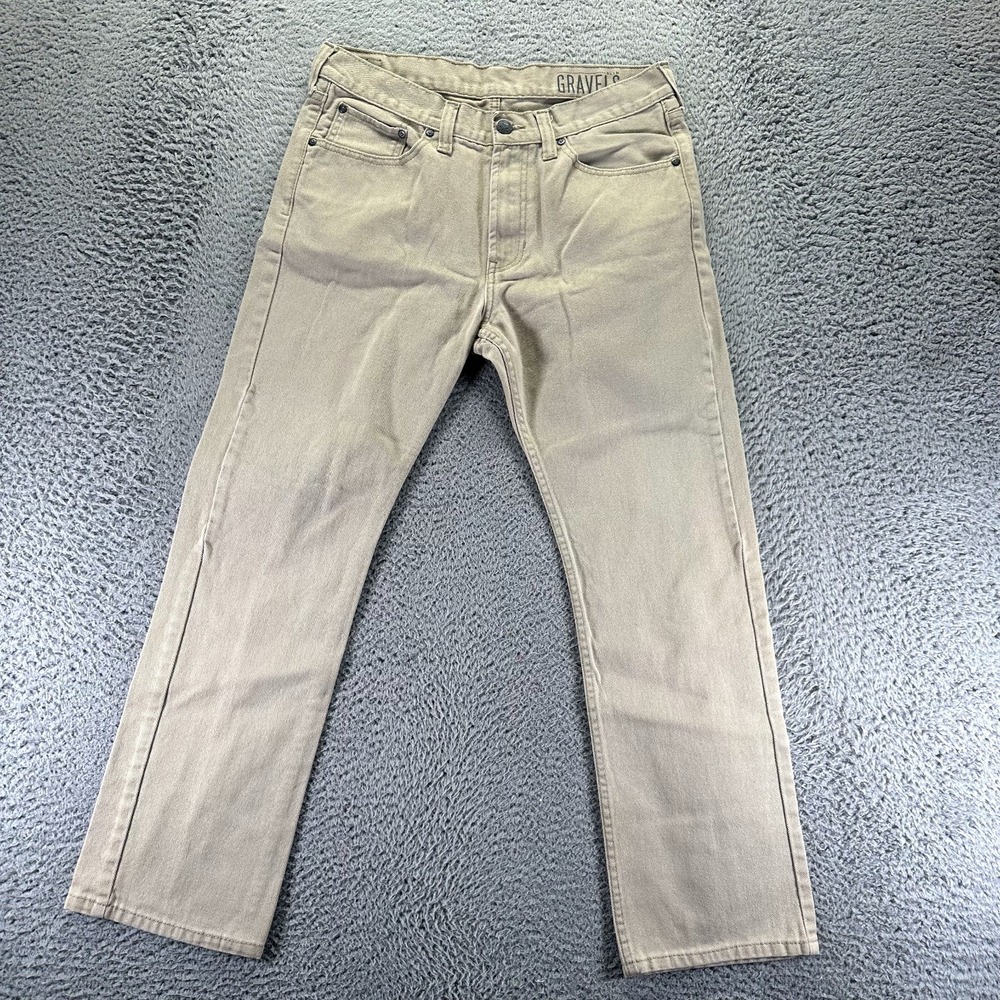 Bullhead Gravel Jeans Mens 32x28 Brown Denim Cotton Straight Leg Slim Workwear‎